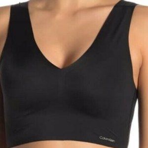 Calvin Klein V-Neck Bralette-Black-Medium